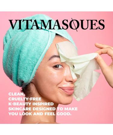 Vitamasques Multivitamin Face Sheet Mask 8-Pack - Restores Radiance, Nourishes Skin, Hydrating & Vegan - Cruelty-Free Multivitamin Mask - Buy Online on GoSupps.com