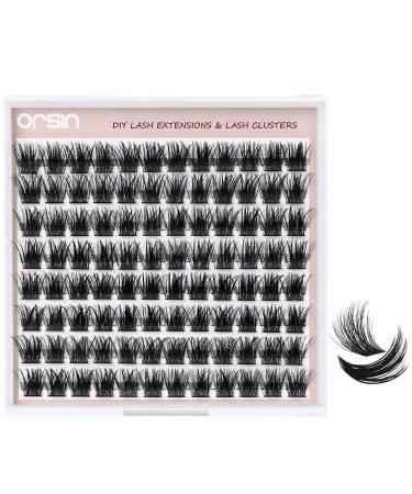 ORSIN Lash Clusters 10-12mm Eyelash Extensions 96 Clusters 0.07 D Curl Volume Individual Lashes  Home DIY Extensions(MXZL 10-12mm) 10-12mm MXZL