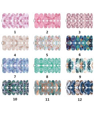 1 Sheet Fashion Waterproof Women Self-Adhesive Marble Printed Nail Art Decals Nail Stickers Tips Manicure Kit(1) - Buy Online on GoSupps.com