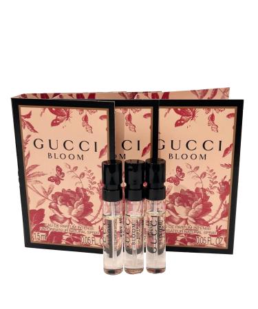 Gucci Bloom INTENSE Sample Perfume Women EDP Spray 1.5 ml / 0.05 oz - set of 3