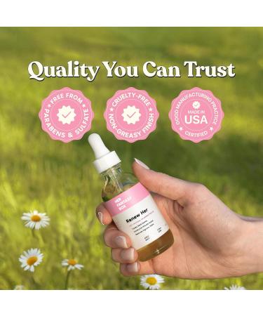 Her Fantasy Box Renew Her | Natural Rejuvenating Yoni Oil for Dark Spots Ingrown Hair and Skin Brightening - Nourishing Moisturizing Formula for All Skin Types - Buy Online on GoSupps.com
