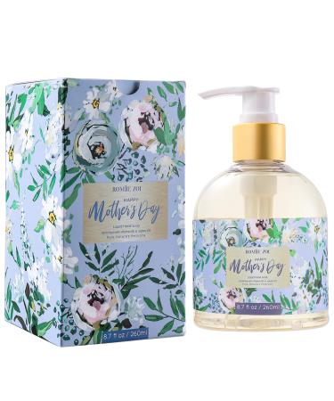 Mini Liquid Hand Soap for Mother's Day Gift Basket - Luxury Floral Design- Infused with Rose Scented Aroma - 260 ML / 8.7 FL OZ