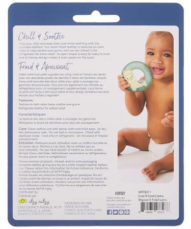 Itzy Ritzy Cute 'N Cool Llama Water-Filled Teether | Textured on Both Sides | Soothes Sore Gums | Refrigerator Safe - Buy Online on GoSupps.com