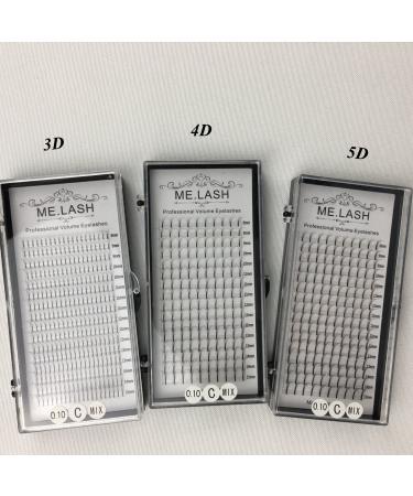 Natural soft false eyelash extension 3D 4D 5D Premade Volume Lashes Extensions C Curl D Curl thickness 0.07mm 0.10mm Mixed length: 8mm to 15mm for eyelashes black very soft (c curl 0.10mm)