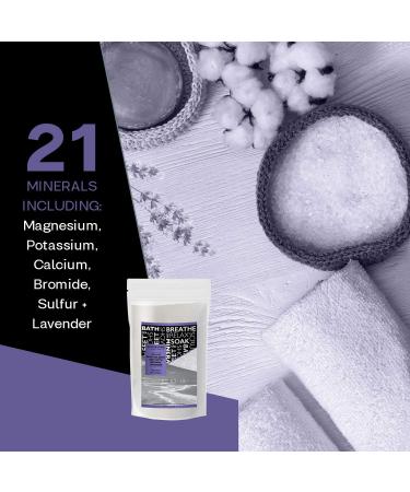 Lavender Essential Oil Dead Sea Salt - 2.43 LB Spa Bath Salt for Body Wash & Scrub - Soothes Tired Muscles & Skin Issues - 100% Natural - Buy Online on GoSupps.com