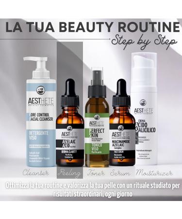  Aesthete Aeshete Azelaic Acid 10% Facial Peeling | 100 ml Rinsing Exfoliator with Fruit Acid Blend | For Oily Skin Combined Sensitive Skin | Anti Dilated Pores Pimples Dyschromia - Buy Online on GoSupps.com