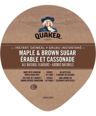 Quaker Maple & Brown Sugar Flavour Instant Oatmeal Cup Multi-Pack 48g (Pack of 12) - Buy Online on GoSupps.com