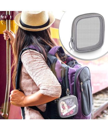 4-Piece Gray Mesh Travel Toiletry Bag Set - Portable Cosmetic Makeup Pouch with Zipper for Daily Accessories - Buy Online on GoSupps.com