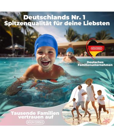 Buy Kidverse Waterproof Bathing Cap for Kids | UV Protection & Non-Slip Design - Dark Blue Silicone Swimming Cap - Buy Online on GoSupps.com
