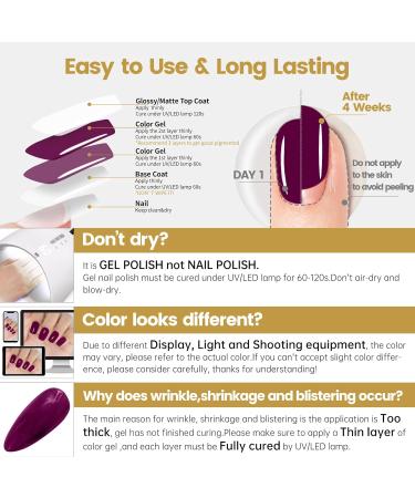 YTD Likomey Gel Nail Polish - 15ml Wine Purple UV Soak Off Varnish for Fall & Winter Nail Art - Raspberry Deep Plum Gel for DIY Manicure & Pedicure - CS017 0.5 Fl Oz - Buy Online on GoSupps.com