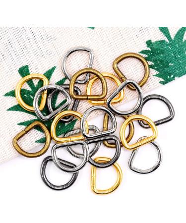 Swpeet 120Pcs 1/2 Inch - 13mm 4Colors Multi-Purpose Metal D Ring Semi-Circular D Ring for Hardware Bags Ring Hand DIY Accessories (Mixed Color  1/2 inch) Mixed Color 1/2 inch - Buy Online on GoSupps.com