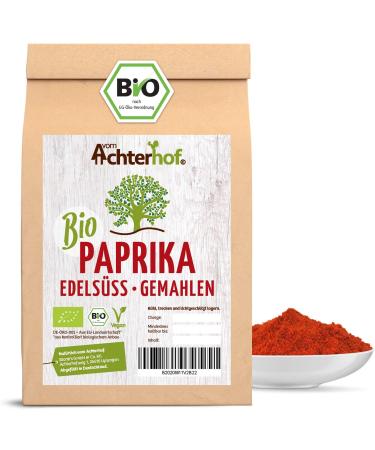 Organic sweet red paprika ground (1kg) | Sweet paprika powder | PREMIUM spice from Achterhof 1 kg (1 pack)