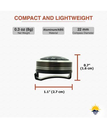 Sun Company WristLock - Aluminum Wrist Compass for Watch or Paracord Bracelet | Clip-On  Locking Design | Accessory for Camping  Hiking  Navigation - Buy Online on GoSupps.com