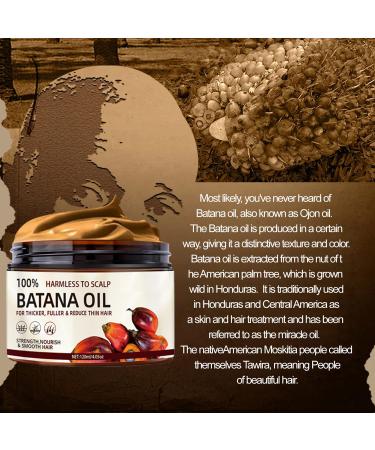 Organic Raw Batana Oil for Hair Growth - 100% Pure & Unrefined | Dr. Sebi Batana Oil from Honduras - Promotes Hair Thickness for Men & Women - 4.05 OZ - Buy Online on GoSupps.com