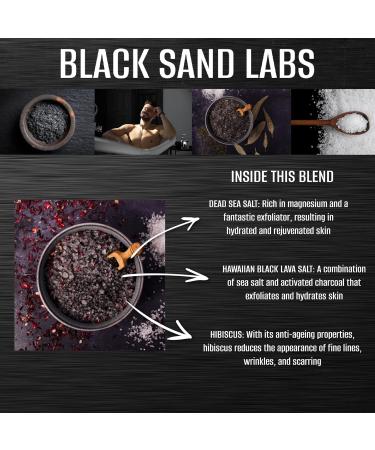 Black Sand Labs Premium Bath Salts for Him Premium Blend of Dead Sea & Hawaiian Black Lava Salts That Moisturises and Rejuvenates Skin Luxury Bath Salts for Men (Midnight Musk) - Buy Online on GoSupps.com