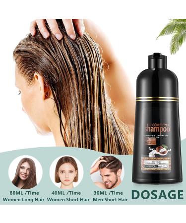 3-in-1 Coconut Hair Color Shampoo for Gray Coverage - Natural Light Brown Hair Dye (16.9 Fl Oz) - Buy Online on GoSupps.com