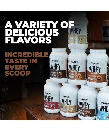 Huge Whey Protein Powder for Muscle Gain 25g Protein 12g EAAs Supports Muscle Growth Performance & Recovery (Chocolate Brownie 30 Servings) - Buy Online on GoSupps.com