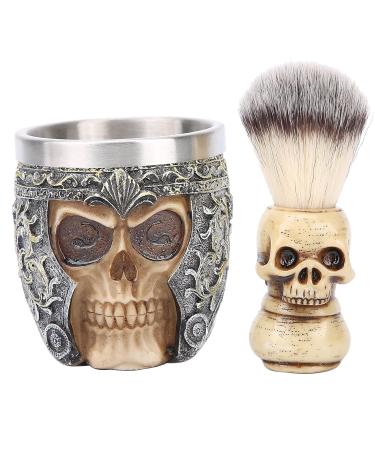Premium Men's Beard Shaving Set - Stainless Steel Bowl Razor Cup Brush & Soap - Perfect Grooming Kit for Men - Buy Online on GoSupps.com