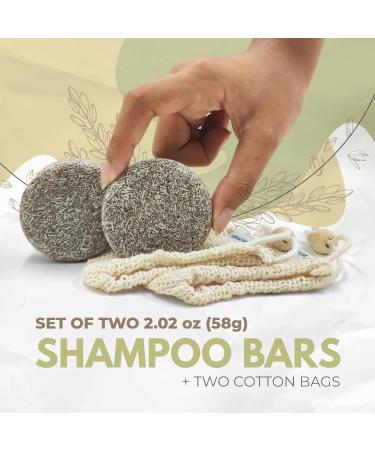 Buy Black Rice Water Shampoo Bars - Natural Hair Growth & Shine | Set of 2 - Sulfate-Free with Argan Oil & Murumuru Butter - Buy Online on GoSupps.com