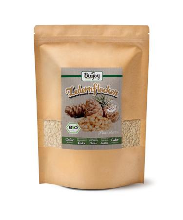 Biojoy ORGANIC cedar flakes from Siberian cedar kernels (1 kg) raw without additives (Pinus sibirica) Cedar flakes 1 kg (1 pack)