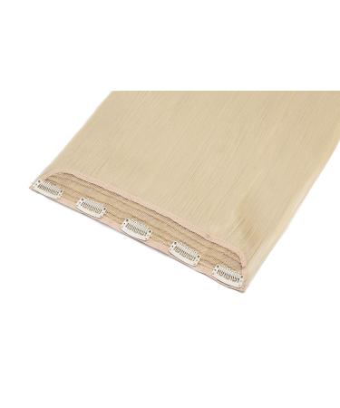 SEGO 58cm Clip-In Hair Extensions - 120g Real Human Hair Smooth Blonde (Blond-1 23) - Perfect for Effortless Hair Styling - Buy Online on GoSupps.com
