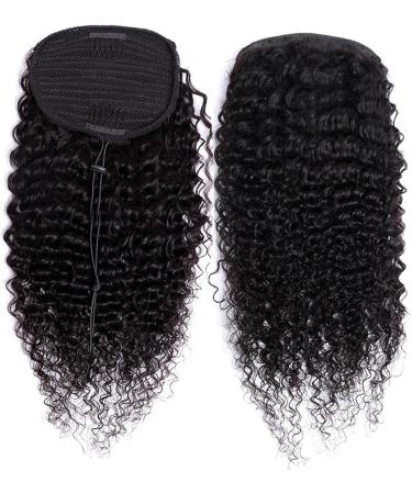 Ponytail Extension 8-28inches Pony tail Natural Black Color Deep Wave Drawstring Ponytail Hair Extensions 100g 100% Brazilian Remy Human Hair #1B Ponytail Hair Extension(20inches) - Buy Online on GoSupps.com