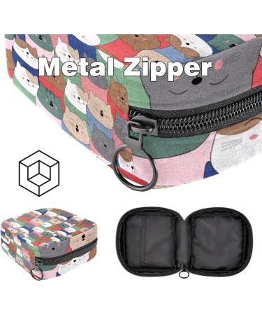 Cat Pattern Women's Binding-Up Bags | Stylish Tampon Storage & Zip Pockets - Multi-Purpose Menstrual Bags - Buy Online on GoSupps.com