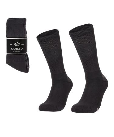 Camleo Diabetic Socks for Men  Non-Binding Socks  Comfort Socks for Circulation  Neuropathy Socks  Cushioned Socks  3 Pairs 12-14