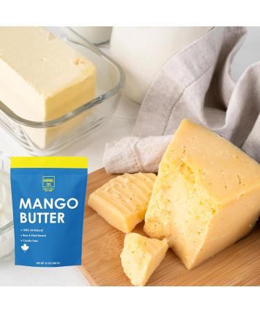 Mango Butter (227g) Premium Quality Unrefined Ivory Moisturizer| Packed in Canada| Great For Hair Skin and DIY| Use Alone Or In Lip Balms Lotions Soap and More| By Amriel Co.  - Buy Online on GoSupps.com