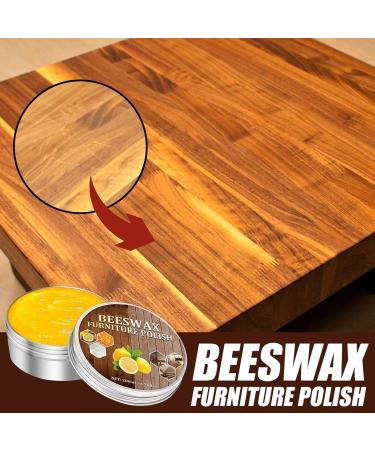 Beeswax Furniture Polish - Wood Polishing Wax for Furniture Care with Sponge | Multipurpose Household Waxing Supplies for Wood Cleaner Polish Furniture Care Pisole - Buy Online on GoSupps.com