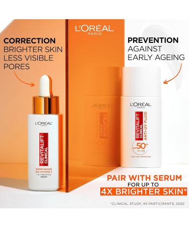 L'Or al Paris Revitalift Clinical 12% Pure Vitamin C Brightening Serum for Face Powerful Antioxidant Protection Brighter & Smoother Skin includes Hyaluronic Acid Salicylic Acid Vitamin C - Buy Online on GoSupps.com