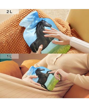 Soft 2L Hot Water Bottle with Cover - Warm & Cozy Winter Relief for Bed Hands Neck & Shoulders - Buy Online on GoSupps.com