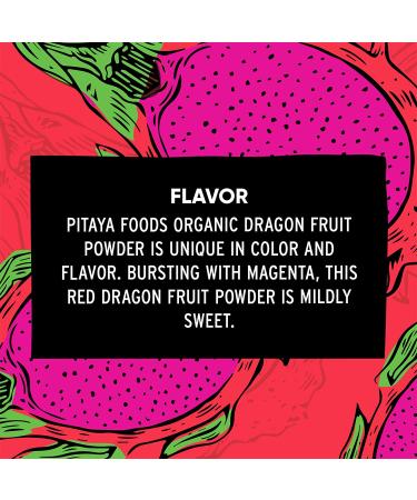 Organic Freeze Dried Red Dragon Fruit Powder - USDA & Oregon Tilth Certified (8oz) | Pitaya Foods - Buy Online on GoSupps.com