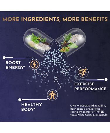 6in1 White Kidney Bean Extract 12050 Mg Capsules with Garcinia Cambogia, Green Tea & More - Supports Body Health & Immune Strength - 60 Caps - Buy Online on GoSupps.com