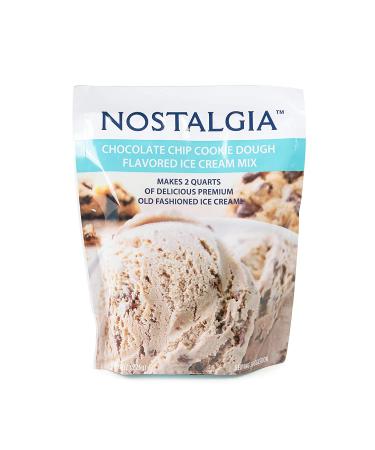 Nostalgia Ice Cream Mix - Chocolate Chip Cookie Dough (2 Pack, 8 Oz Each) for Old Fashioned Premium Ice Cream - Buy Online on GoSupps.com