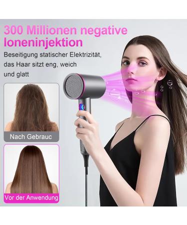 TISOUTEC Professional Hair Dryer 2400W with AC Motor Ions & Diffuser - 4-in-1 Hot/Cold 3 Speed/Heat Levels for Fast Drying - Travel-Friendly Hair Care Solution - Buy Online on GoSupps.com