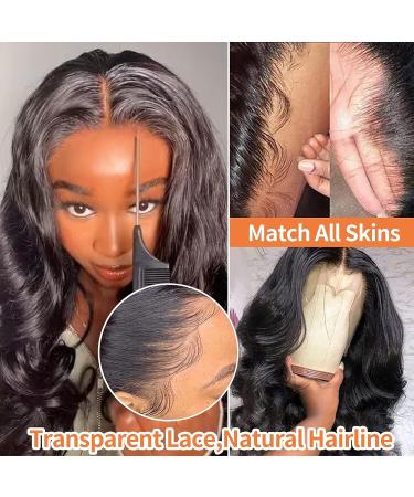24 Lovigs Body Wave Human Hair Full Lace Wig - 180% Density, Pre-Plucked with Baby Hair - Natural Black - Buy Online on GoSupps.com
