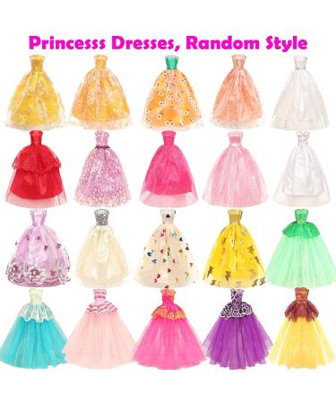 BARWA 57 Pack Doll Clothes and Accessories - Fashion Dresses, Tops, Pants, Wedding Gowns, Swimsuits, Mini Dresses, Hangers, Shoes, Computer, Cosmetic - for 11.5 inch Doll - Buy Online on GoSupps.com