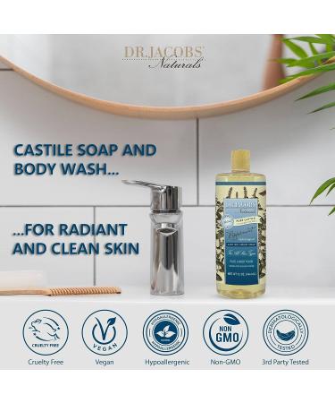 Dr. Jacobs Naturals Fragrance-Free Castile Body Wash - 32 Fl Oz - Sulfate-Free, Paraben-Free, Cruelty-Free - Gentle and Nourishing Formula - Buy Online on GoSupps.com