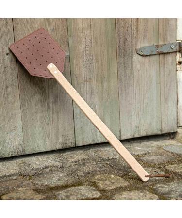 SIDCO Eco Leather Fly Swatter Set - 3 XXL Wooden Killers with Durable Leather Straps - International Shipping Available - Buy Online on GoSupps.com