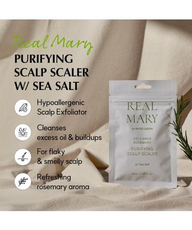 Rated Green Real Mary Cold Brew Scalp Scaler | Hypoallergenic Korean Hair Care for Flaky & Itchy Scalp | Purifying Treatment with Sea Salt 1.69 fl oz - Buy Online on GoSupps.com