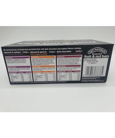 Eat Natural Fruit and Nut Bars 20 Packs Of Fruit & Nut Cereal Bars 6x Cranberries & Macadamias 7x Almons & Sultana 7x Almond & Apricot - Buy Online on GoSupps.com