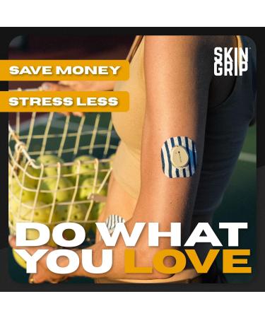 Skin Grip Adhesive Patches for Dexcom G7 & Stelo CGM - Waterproof Sweatproof & Secure 10-15 Days - 10 Pack with Classic Patterns - Buy Online on GoSupps.com