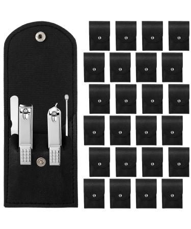 Lasnten 24 Sets Manicure Set Nail Clippers Grooming Nail Kit Stainless Steel Professional Pedicure Kit Pedicure Tools with Travel Case Gifts for Men Women Parents Personal Nail (Black 4 in 1) 4 in 1 Black - Buy Online on GoSupps.com