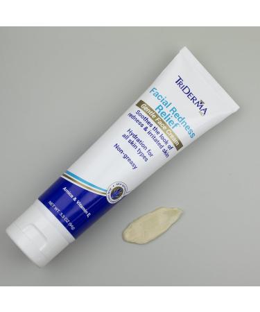 TriDerma Facial Redness Relief Bundle | Gentle Cleanser & Moisturizing Cream for Sensitive Skin | Soothing Daily Treatment | Even Skin Tone | 4.2 oz Combo - Buy Online on GoSupps.com