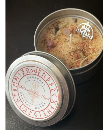 Aromatherapy Soy Wax Intention Candle - Love Sigil - Rose Gardenia & Lily - International Shipping Available - Buy Online on GoSupps.com