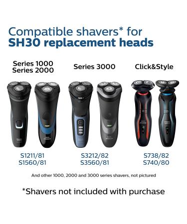 Philips Norelco Replacement Head for Series 3000, 2000, 1000 and S738 Click & Style - Genuine Replacement Blades for Ultimate Precision - Buy Online on GoSupps.com