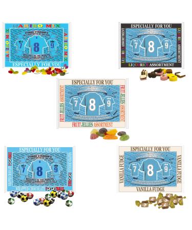 Manchester Blues Football Shirt Gift Boxed 200g Sweets Variety