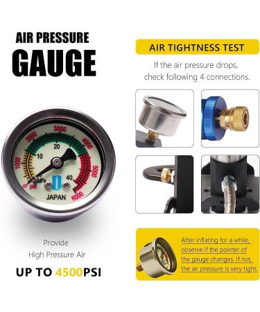MULMART 4 Stage High Pressure Hand Pump | 4500PSI for Air Rifle, Airgun, Scuba Tank, Paintball | 40MPA Tire Filling Hand Pump - Buy Online on GoSupps.com