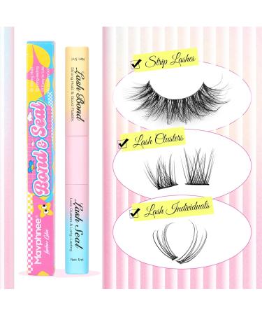 Mavphnee Lash Bond & Seal Waterproof - 2 in 1 Strong Hold Lash Glue for 72-Hour Lasting Eyelashes & Lash Extension Clusters - Buy Online on GoSupps.com